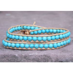 Turquoise Magnesite Wrap Bracelet