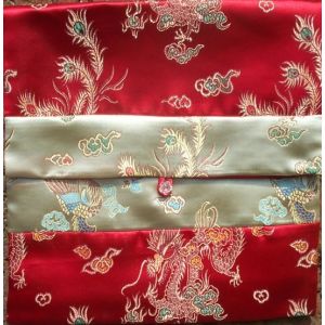 Red & Gold Dragons Brocade Text Cover