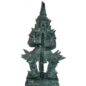 Resin Yaksha Guardian Statue