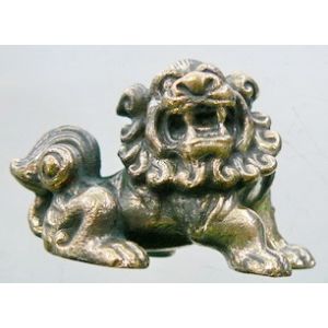 Brass Guardian Lion Statue 