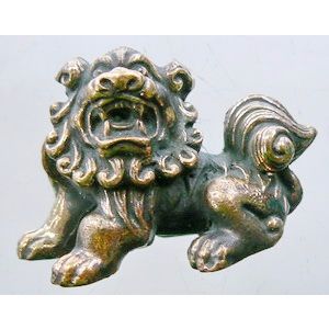 Brass Guardian Lion Statue