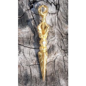 Gold Plated Kila Pendant with CZ's