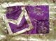 Purple Dragons & Gold Blossoms Silk Brocade Puja Table Cloth