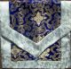 Blue Lotuses & White Dragons Brocade Text Cover