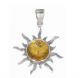 Sun Pendant with Amber