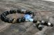 Black Sardonyx Agate Wrist Mala with tassel beads