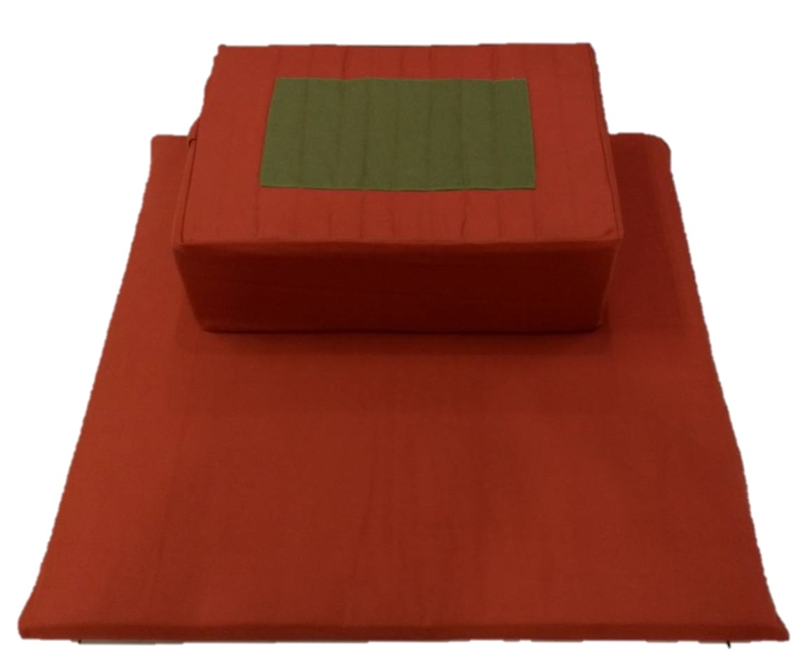 Gomden style meditation cushion and Zabuton mat